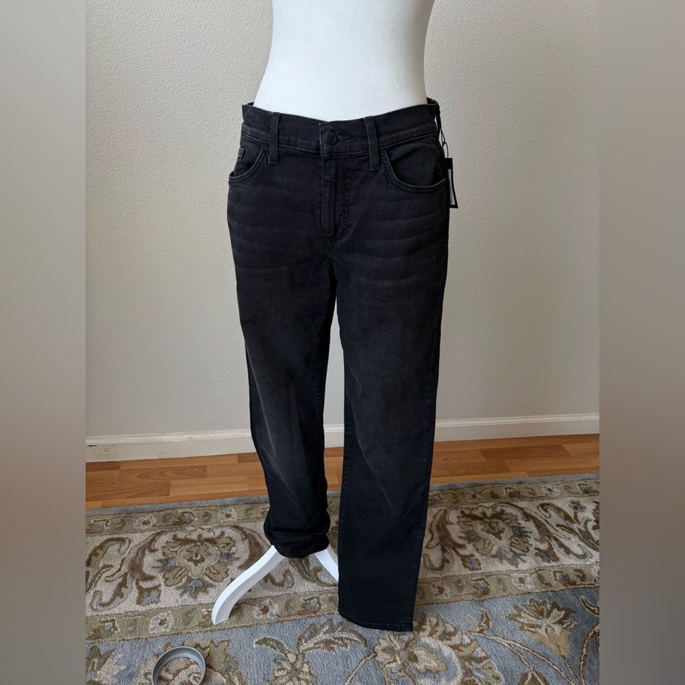 JOE'S Newport Black Dark Wash Slim Mid Rise Jeans Button Zip Pockets Size 30